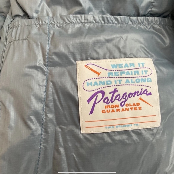 Patagonia Down Sweater Jacket Wavy Blue Mens Regular Fit YKK Zip XL - Picture 2 of 11